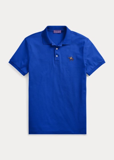 Men's Ralph Lauren Custom Fit Piqué Polo Shirts | 721930BJW